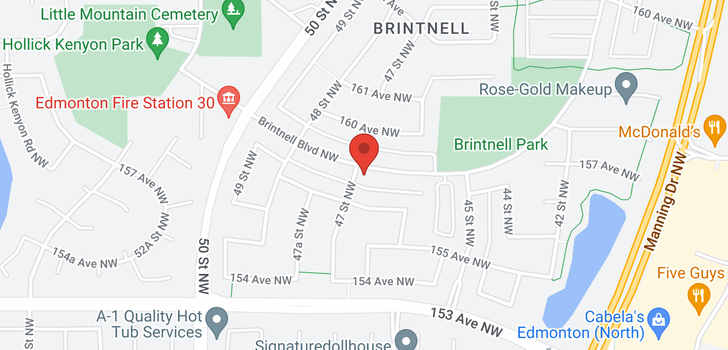 map of 135 BRINTNELL BV NW